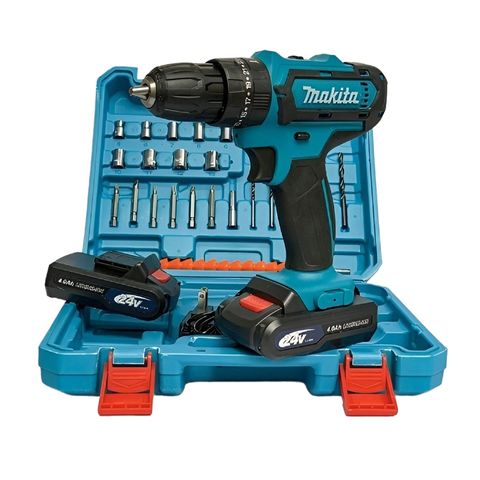 Máy Khoan Pin Makita 24V 18 Cấp Độ Trượt - Đèn LED, Mô Men Xoắn 40 N.m, Phù Hợp Khoan Tường, Bê Tông, Gỗ, Kim Loại