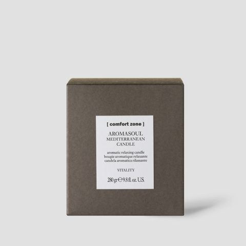 Nến thơm Comfort Zone Aromasoul - Mùi hương chanh Địa Trung Hải kết hợp bách xù và phong lữ, thời gian cháy 50 giờ, mang lại không gian thư giãn