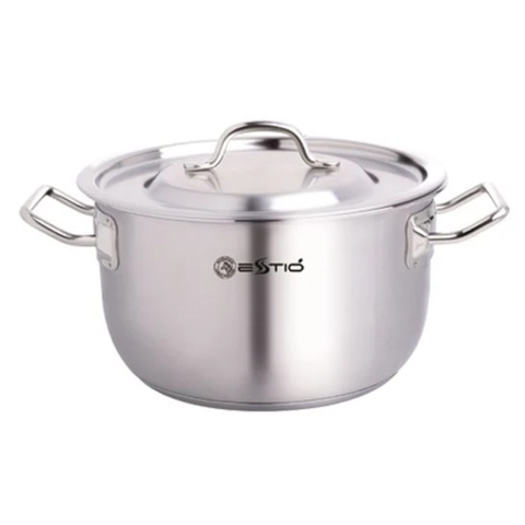 Nồi Inox Zebra Estio Pro 3 Đáy 16cm/20cm/22cm/26cm - Bếp Từ An Toàn, Chất Liệu Inox 304 Cao Cấp, Nấu Nhanh Ngon