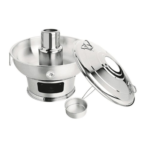 Nồi Lẩu Inox 304 Zebra Mongolian 26cm - Gắn Liền Nồi & Bếp, Thích Hợp Dã Ngoại, Nấu Lẩu Bằng Cồn