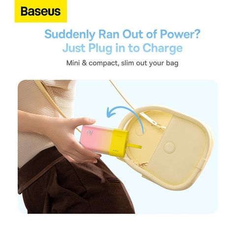 Pin Dự Phòng Sạc Nhanh Baseus Popsicle 5200mAh 20W - Thiết Kế Nhỏ Gọn, Sạc Nhanh Cho Điện Thoại, Máy Tính Bảng, Tai Nghe không Dây