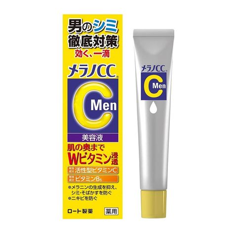 Tinh Chất Rohto Melano CC Men - Serum Làm Sáng Da Cho Nam, Giảm Nhờn Và Mụn, Phục Hồi Nhan Sắc Da Mịn Màng