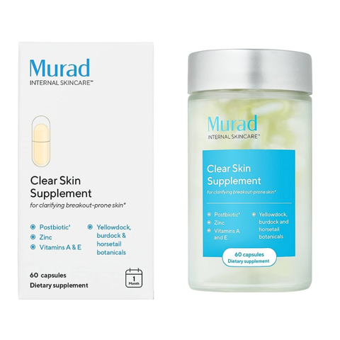 Viên Uống Murad Clear Skin Supplement - Hỗ Trợ Điều Tiết Dầu, Cải Thiện Mụn, Đào Thải Độc Tố, Chăm Sóc Da Khỏe Mạnh