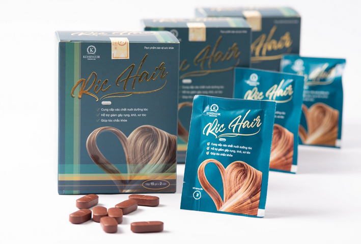 Viên Uống Hỗ Trợ Mọc Tóc Ric Hair Kohinoor - Giúp Tóc Mọc Dày, Chắc Khỏe, Giảm Rụng, Tăng Cường Dưỡng Chất Cho Tóc Yếu