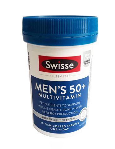 Vitamin Tổng Hợp Swisse Men’s Ultivite 50+ - Hỗ Trợ Sức Khỏe Nam Giới Trên 50 Tuổi - 41 Vitamin & Khoáng Chất Cao Cấp