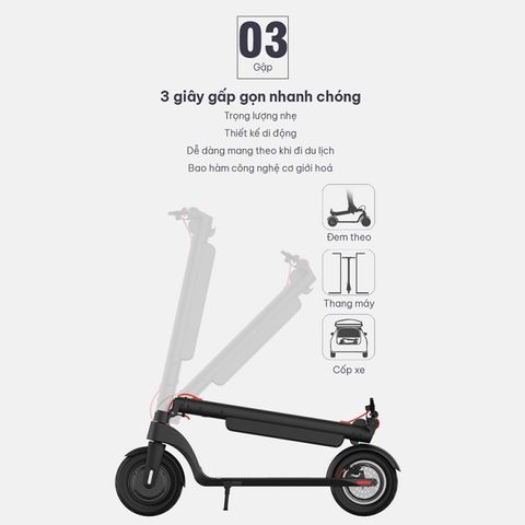 Xe điện Scooter KATA eV1 - 3 Chế Độ Lái Thông Minh, Pin Lithium Nhỏ Gọn, An Toàn Với Hệ Thống Phanh Kép – Đồ Thể Thao Du Lịch