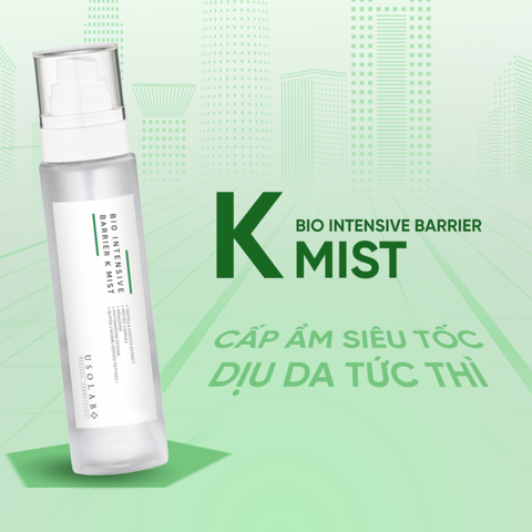 Xịt Khoáng Dưỡng Ẩm Usolab Bio Intensive Barrier K Mist 150ml - Làm Dịu Da, Cấp Ẩm Nhanh Chóng, Phù Hợp Với Da Nhạy Cảm