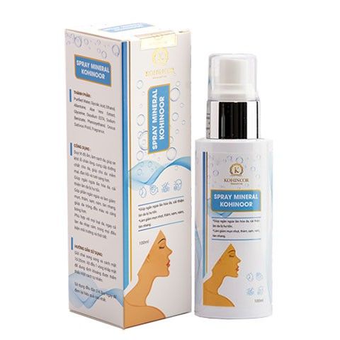 Xịt Khoáng Cấp Ẩm Thiên Nhiên Kohinoor 100ml - Phù Hợp Mọi Loại Da, Dưỡng Ẩm, Làm Dịu, Kích Thích Sự Thoải Mái, Bảo Vệ Da 24/7