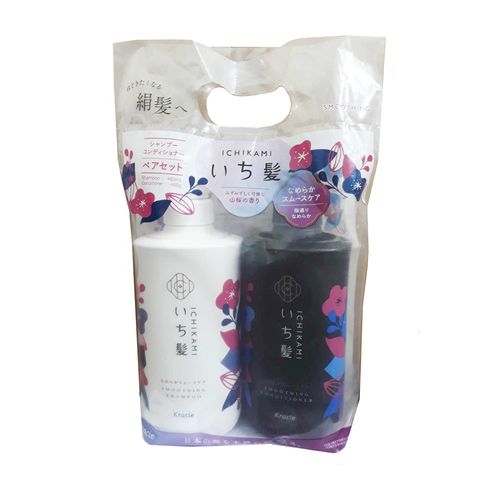 Bộ Dầu Gội Ichikami Nhật Bản - Ngăn Ngừa Rụng Tóc, Phục Hồi Tóc Hư Tổn Chai 550ml, Duy Trì Độ Ẩm Dành Cho Tóc Suôn Mượt