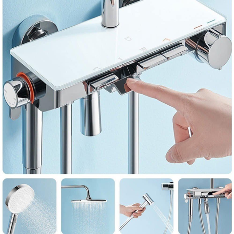 Bộ vòi hoa sen đa năng Xiaomi Mijia S1 - Điều chỉnh nhiệt độ, 4 chế độ xả nước tiện lợi, trải nghiệm tắm hiện đại và sang trọng