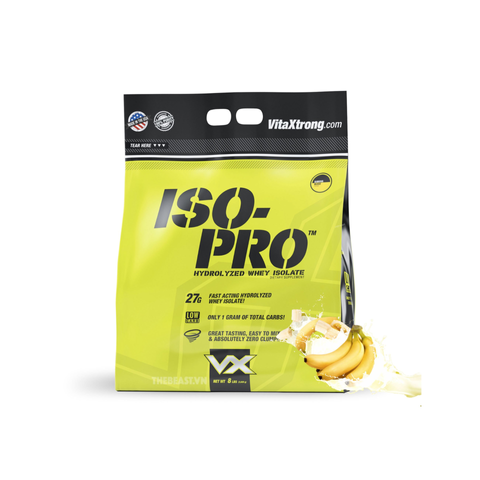 Bột Whey Protein VitaXtrong ISO Pro 100% Hydrolyzed - Hỗ trợ tăng cơ nhanh, hương vị tự nhiên, không đường, không béo - 2LB Chocolate
