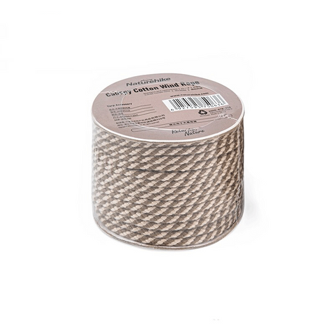 Dây buộc cọc lều Cotton Naturehike NH20PJ122 - Dây cố định lều bền chắc cho cắm trại, Dụng cụ du lịch ngoài trời, 30m, màu Xám Xanh/Nâu