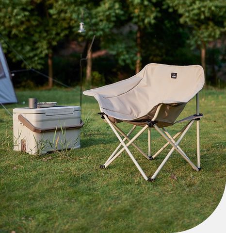 Ghế xếp thư giãn gấp gọn Naturehike Armrest Moon Chair CNH23JU13002 - Thiết kế công thái học, khung thép chắc chắn, lý tưởng cho cắm trại và dã ngoại