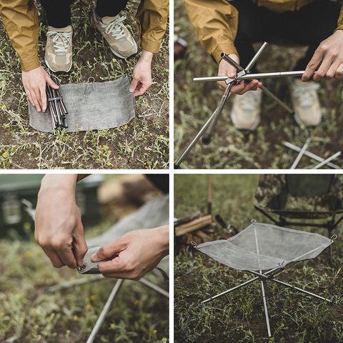 Giá Bếp Củi Gấp Gọn Naturehike NH20SK001 - Thiết Kế Chuyên Dụng, Bền Bỉ Bằng Thép Không Gỉ, Tiết Kiệm Nhiên Liệu Cho Cắm Trại, Dã Ngoại