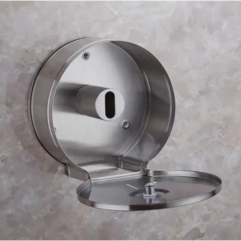 Hộp Đựng Giấy Vệ Sinh Inox Cuộn Lớn Gắn Tường - Thiết Kế Sang Trọng, Chống Va Đập, Dễ Dàng Sử Dụng, Phù Hợp Nhà Hàng, Khách Sạn