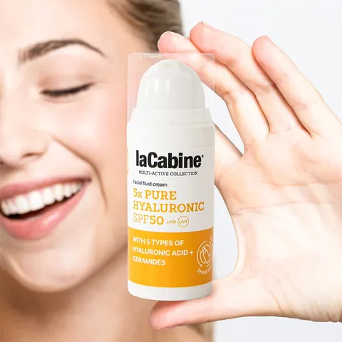 Kem Chống Nắng Dưỡng Ẩm laCabine Facial Fluid Cream 5x Pure Hyaluronic SPF50 - Bảo Vệ Da, Cấp Nước, Cho Làn Da Tươi Trẻ khỏe Mạnh