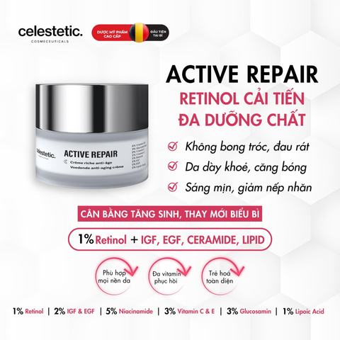 Kem Dưỡng Trẻ Hóa Da Celestetic Active Repair 50ml - Chứa 1% Retinol Giúp Da Tươi Trẻ, Căng Mịn - Dưỡng Ẩm và Tái Tạo Da hiệu quả