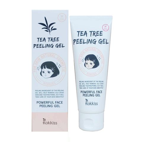 Kem Tẩy Da Chết Tea Tree Peeling Gel Rokkiss Hàn Quốc - Gel Tẩy Da Chết Dịu Nhẹ, Sạch Sâu, Dưỡng Ẩm, Phù Hợp Mọi Loại Da