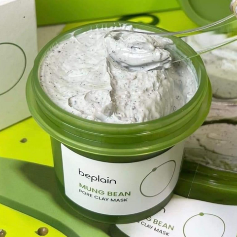 Mặt Nạ Đất Sét Đậu Xanh Beplain Mung Bean Pore Clay - Giảm Mụn Đầu Đen, Chăm Sóc Da Mặt Hiệu Quả, Cho Làn Da Mịn Màng 120g