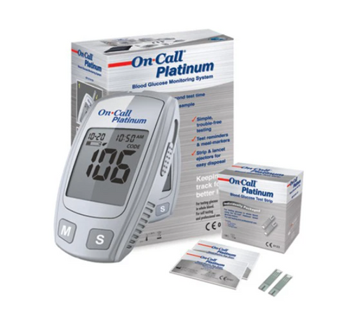Máy đo đường huyết Acon On-Call Platinum - Thiết bị y tế chính xác, dễ sử dụng, kết quả nhanh chỉ sau 5 giây, phù hợp cho kiểm soát sức khỏe tại nhà