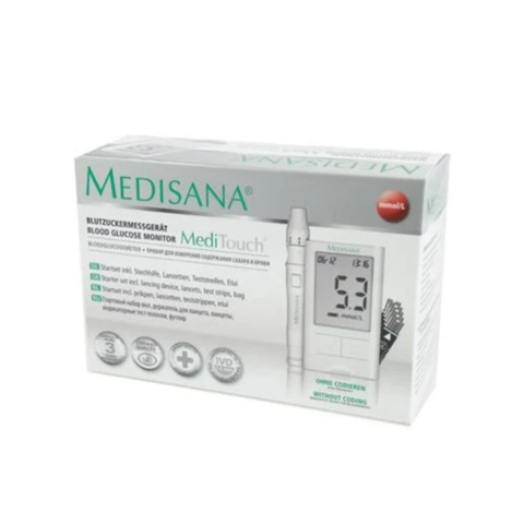 Máy Đo Đường Huyết Medisana Meditouch - Đo Nhanh, Chính Xác 99% Với Lượng Máu Nhỏ, Ghi Nhớ 360 Kết Quả - Thiết Bị Y Tế Tiện Lợi Tại Nhà