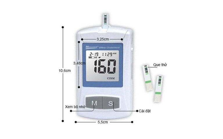 Máy Đo Mỡ Máu Mission Ultra - Thiết Bị Kiểm Soát Cholesterol Chính Xác Từ Đầu Ngón Tay, Dễ Sử Dụng Tại Nhà, Bảo Vệ Sức Khỏe