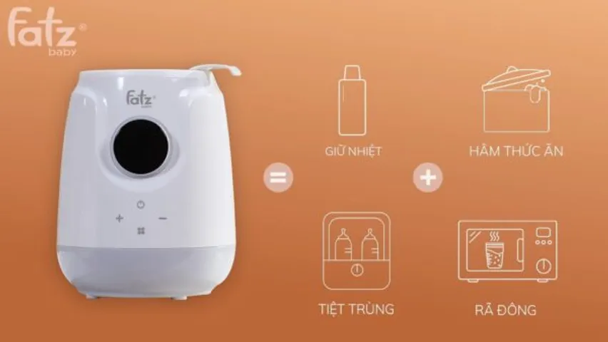 Máy Hâm Sữa và Tiệt Trùng Điện Tử Fatzbaby Mono 9 FB3061SJ - Đa Chức Năng, Tiện Lợi Cho Mẹ Và Bé, Giữ Ấm Liên Tục 24 Giờ