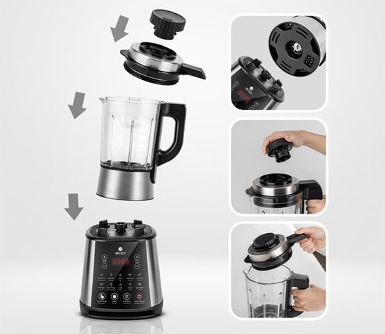 Máy Làm Sữa Hạt Đa Năng Elmich CBE-3902 - Công Suất 800W, Điều Khiển Cảm Ứng, Xay Sinh Tố, Nấu Cháo, Thiết Kế Hiện Đại, Dễ Vệ Sinh