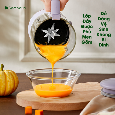 Máy Làm Sữa Hạt Gemhaus GH150 6in1 Dung Tích 1.2L - Xay Đậu Cà Phê, Ngũ Cốc, Nước Ép Rau Củ, Cối Thủy Tinh Chịu Nhiệt