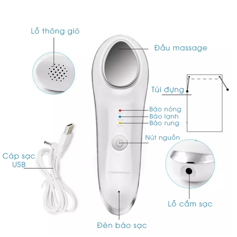 Máy Massage Đẩy Tinh Chất Nóng Lạnh TouchBeauty TB1389 - Cải Thiện Độ Đàn Hồi Và Săn Chắc Cho Da Mặt, Thiết Kế Nhỏ Gọn Tiện Lợi