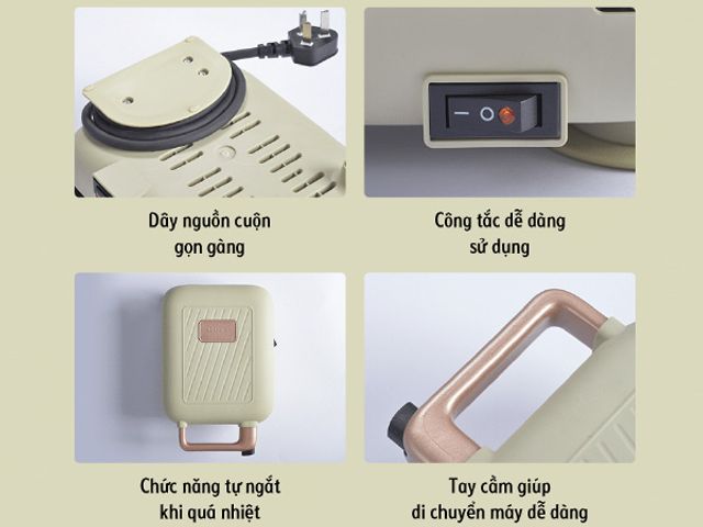 Máy Nướng Bánh Mì 2 Khay Bear C06M1 600W - Nướng Đều Bánh Sandwich Tự Động, Thiết Kế Gọn Nhẹ, An Toàn, Chống Dính