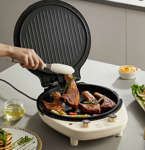 Máy Nướng Bánh Mì Đa Năng Bear DBC-E15T1 - Thiết Kế Sang Trọng, Tiết Kiệm Thời Gian và Dễ Dàng Vệ Sinh, Phù Hợp Cho Gia Đình 1-6 Người