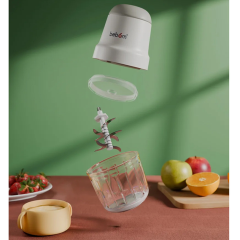 Máy Xay Thức Ăn Dặm Đa Năng Beborn FG01 - Lưỡi Dao Sắc Bén, Thiết Kế Nhỏ Gọn, Dễ Dàng Sử Dụng cho Bé