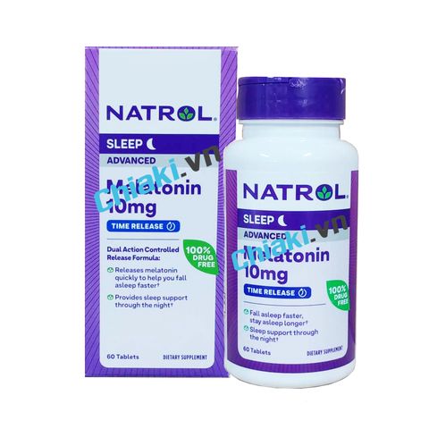 Viên Uống Hỗ Trợ Giấc Ngủ Natrol Sleep 10mg - Cải Thiện Giấc Ngủ Ngon và Sâu Giấc, Giảm Mệt Mỏi Sáng Dậy