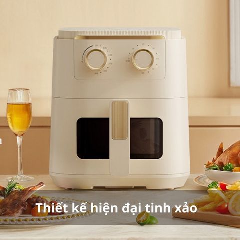 Nồi Chiên Không Dầu YOICE Y-KZ18 5L - Công Suất 1500W, Thiết Kế Hiện Đại, Chín Giòn Không Cần Lật