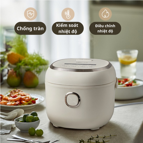 Nồi Cơm Điện Đa Năng Bear DFB-P30N5 3L - Nấu Cơm, Cháo, Súp, Hẹn Giờ, Bảng Điều Khiển Điện Tử, Tiện Lợi Cho Gia Đình
