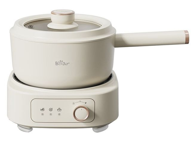Nồi Lẩu Điện Đa Năng Bear SB-NL25L 1000W - Thiết Kế Tách Rời, Dễ Vệ Sinh, Nấu Lẩu, Hấp, Chiên, Rán, Xào Thực Phẩm Nhanh Chóng