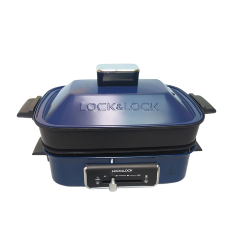 Nồi điện đa năng Lock&Lock EJG556 - Dung tích 2.5 lít, 3 chức năng hấp, nướng, nấu cho gia đình 2-4 người, chất liệu cao cấp, an toàn sử dụng