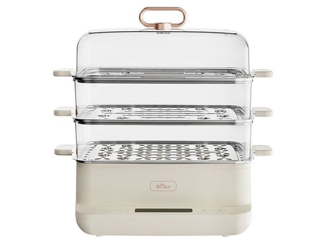 Nồi Hấp 3 Tầng Đa Năng Bear SB-NH12L 12L - Chế Độ Hấp Hải Sản, Thịt, Bánh Bao, Giữ Nhiệt Tự Động, Dễ Dàng Sử Dụng