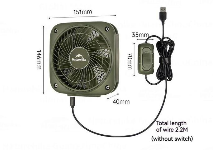 Quạt Mini Cắm Trại Naturehike CNK2300DQ018 - Thiết Kế Nhỏ Gọn, 3 Chế Độ Gió, Dễ Dàng Sử Dụng Cho Đi Phượt, Dã Ngoại