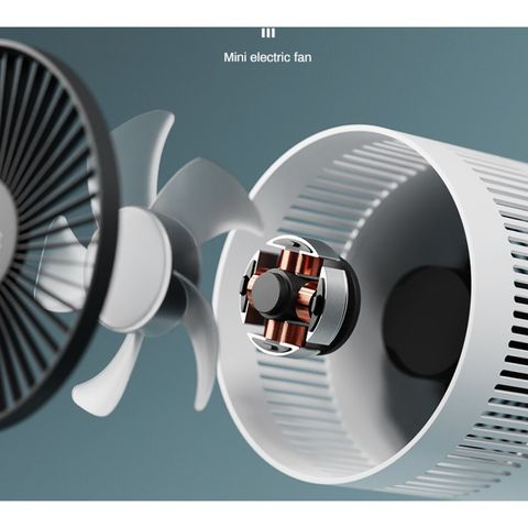 Quạt Tích Điện Để Bàn Oidire ODI-MF10A - Thiết Kế Hình Lá Quạt, 3 Chế Độ Gió, Âm Thanh Nhẹ Nhàng, Phù Hợp Cho Văn Phòng và Gia Đình