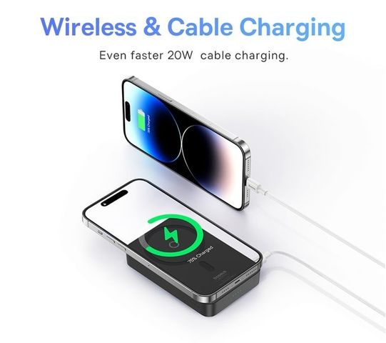Sạc Dự Phòng Wireless Baseus MagPro 5000mAh Nam Châm 20W - Thiết Kế Gọn Nhẹ, Sạc Không Dây Tự Động