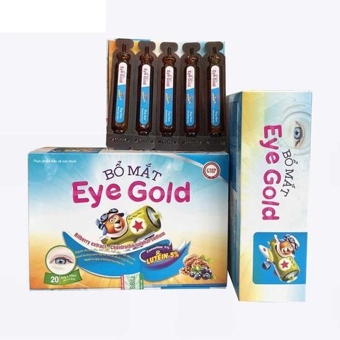 Siro Eye Gold - Thực phẩm bổ mắt hỗ trợ cải thiện thị lực, giảm mỏi khô mắt với chiết xuất tự nhiên và vitamin A, B2, DHA