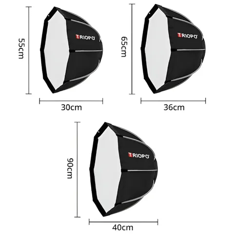 Softbox Bát Giác Tản Ánh Sáng Triopo K2 Ngàm Bowen - Phụ Kiện Chụp Ảnh Chuyên Nghiệp, Đèn Studio, Quay Phim