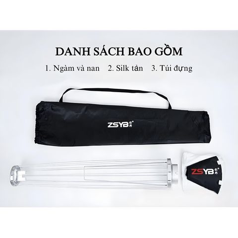 Softbox cầu ZSYB S65 - Phân tán ánh sáng tốt 65cm, Gấp gọn, Kim loại, Ngàm Bowen - Thiết bị chiếu sáng chuyên nghiệp