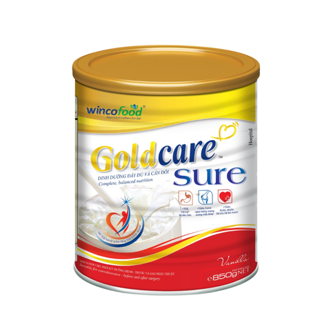 Sữa Bột Wincofood Goldcare Sure 850g - Hỗ Trợ Bổ Sung Dinh Dưỡng Cho Người Trên 30 Tuổi, Giúp Phục Hồi Sức Khỏe, Hương Vani Thơm Ngon