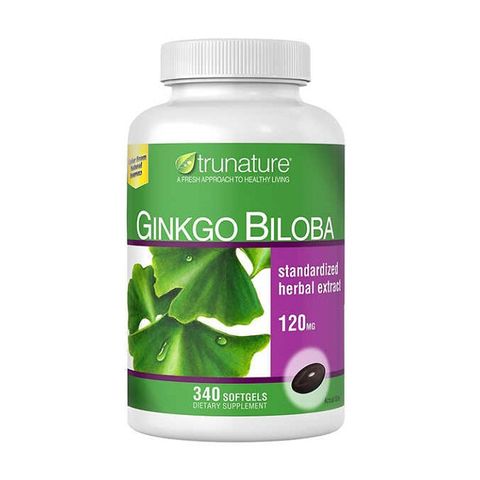 (Xách tay) Viên Uống Ginkgo Biloba 120mg Trunature Mỹ - Hỗ Trợ Bổ Não, bổ sung Trí Nhớ, Giảm Căng Thẳng - 340 Viên