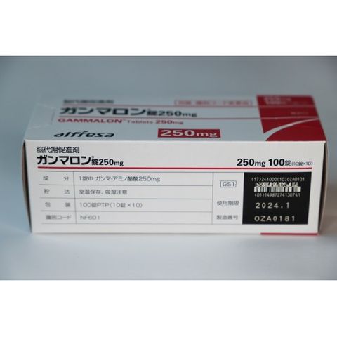 Viên uống bổ não Gammalon 250mg Nhật Bản - Hỗ trợ trí nhớ, cải thiện rối loạn thần kinh hiệu quả từ GABA, hộp 100 viên.