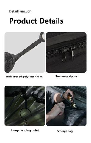 Võng Naturehike CNH22HJ001 Chống Lật & Muỗi cho 2 Người - Thiết Kế Đa Năng, Kích Thước Rộng, Chống Thấm Nước, Phụ Kiện Đầy Đủ