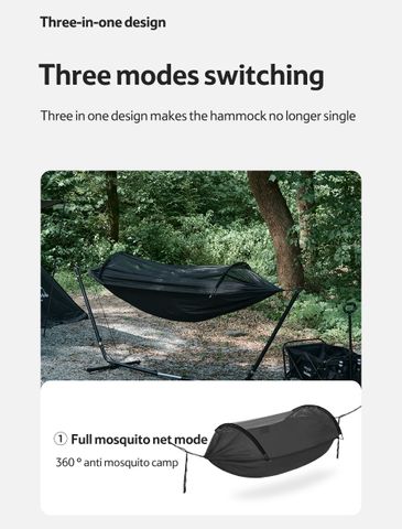 Võng Naturehike CNH22HJ001 Chống Lật & Muỗi cho 2 Người - Thiết Kế Đa Năng, Kích Thước Rộng, Chống Thấm Nước, Phụ Kiện Đầy Đủ